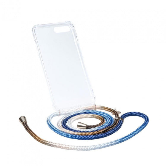 telefoonhoesje & koord Axento ocean/coffee iPhone 7+/8+