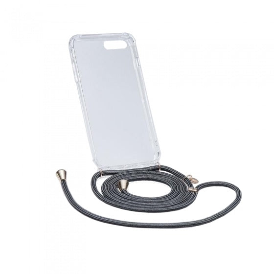 telefoonhoesje & koord Axento zwart iPhone 7+/8+