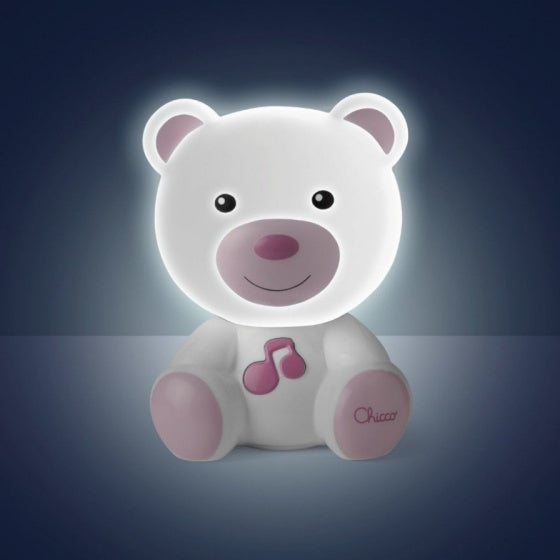nachtlampje Dreamlight Bear meisjes 14 cm roze