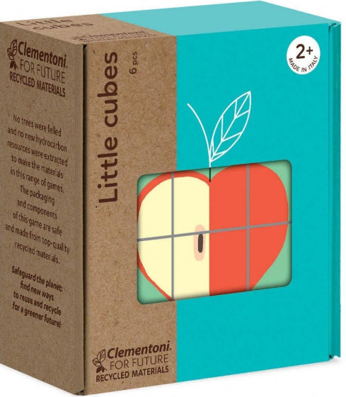 blokkenpuzzel Little Cubes Fruit junior hout 12-delig