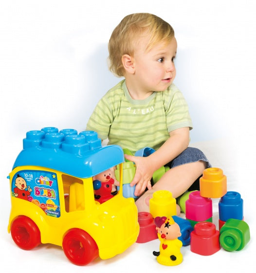 Bumba schoolbus met bouwblokken