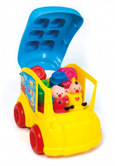 Bumba schoolbus met bouwblokken
