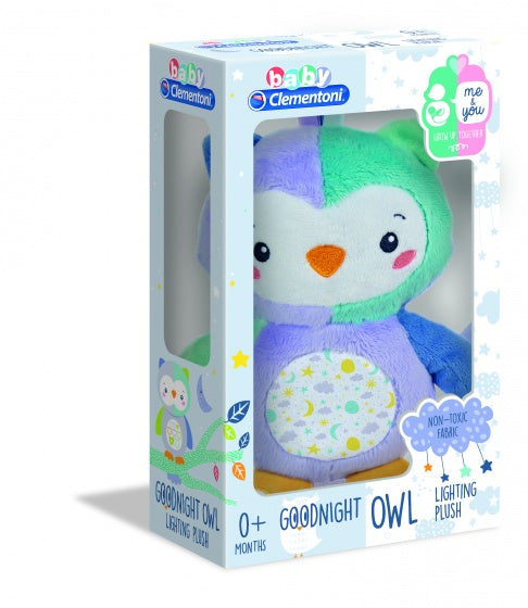 knuffeluil Play With Me Goodnight 24 cm blauw/paars