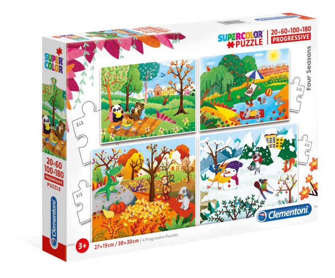 Legpuzzel 4-in-1 seizoenen 20/60/100/180 stukjes