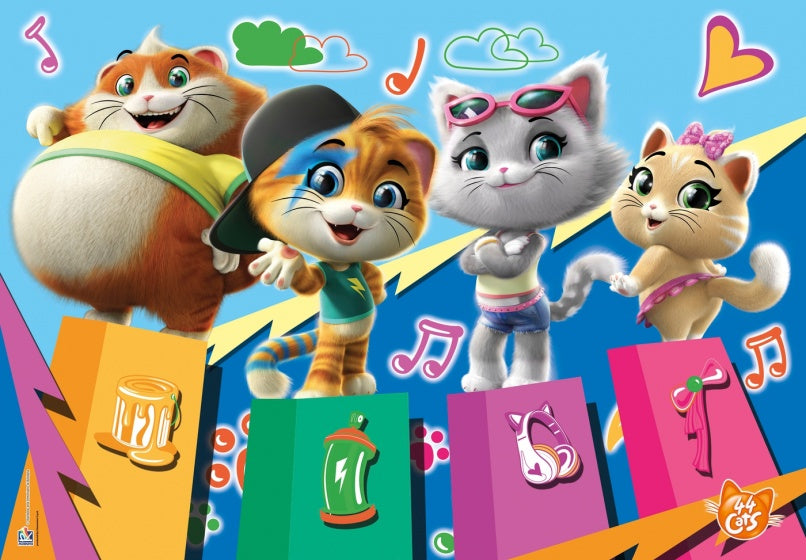legpuzzel 44 Cats karton junior 104 stukjes