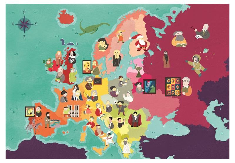 legpuzzel Exploring Maps: Beroemdheden 250 stukjes