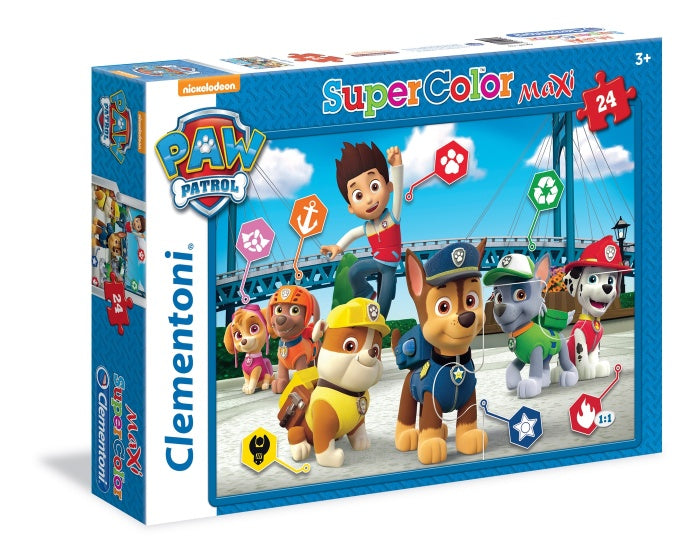 Legpuzzel Supercolor Paw Patrol 24 stuks