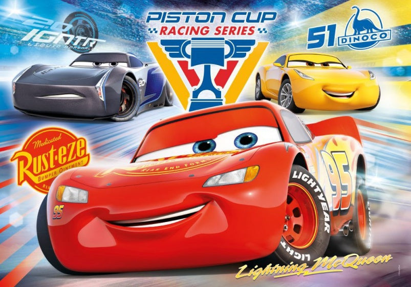 legpuzzel Cars 3 junior karton 104 stukjes