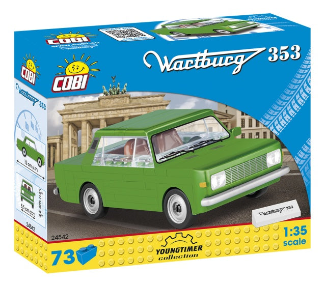 Youngtimer bouwpakket Wartburg 1:35 groen 73-delig 24542
