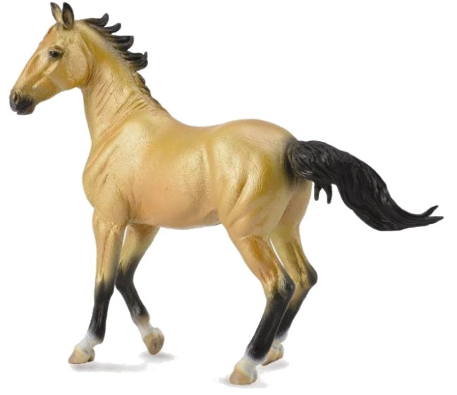 paarden: Akhal-Teke merrie 16 cm felbruin