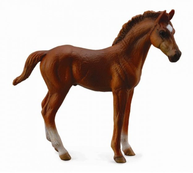 paarden: Engels volbloed 10 cm donkerbruin