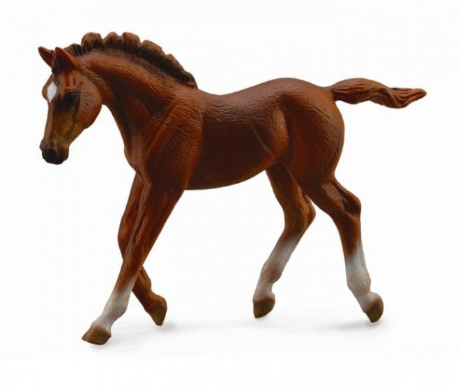 paarden: Engels volbloed 11 cm donkerbruin