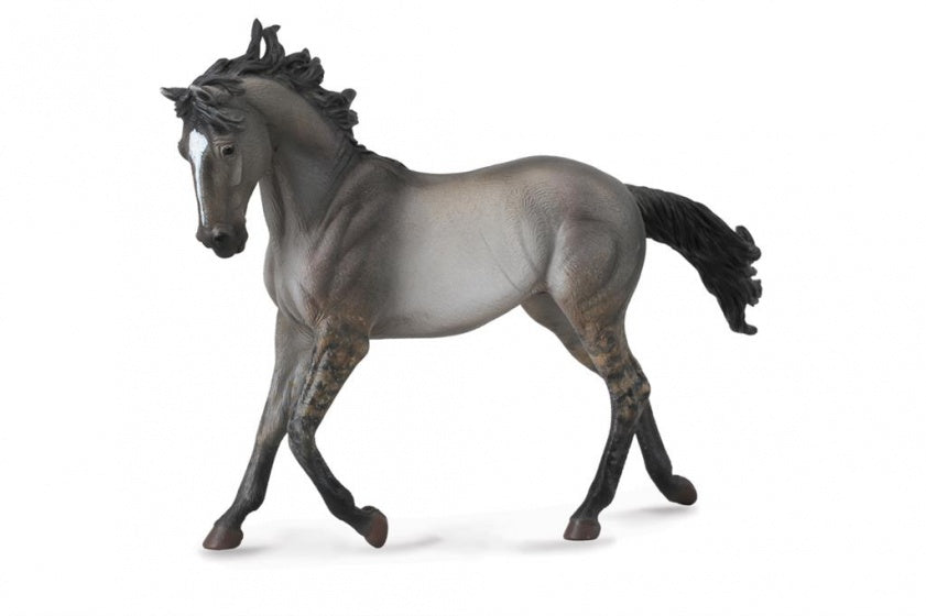 paarden: Mustang merrie 16 cm grijs