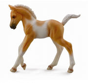 paarden: pinto veulen 8 cm lichtbruin