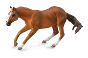 paarden: Quarter hengst 16 cm lichtbruin
