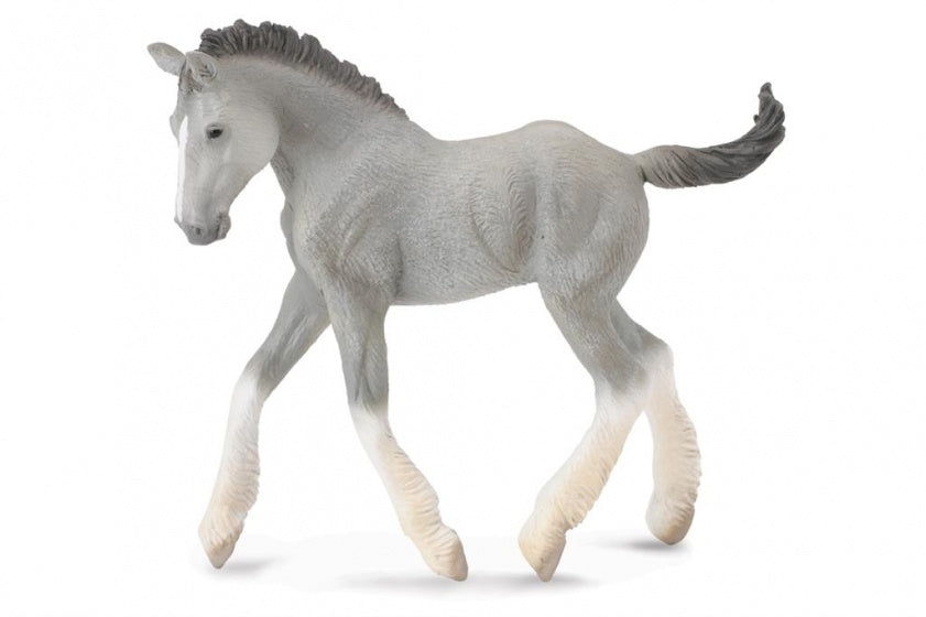 paarden: Shire veulen 10 cm grijs