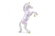 speelfiguur eenhoorn veulen wit/roze 7 x 12 cm