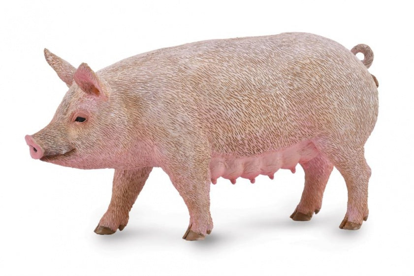 speelfiguur varken roze 10 x 5 cm
