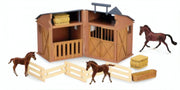 speelset paardenstal met dieren en accessoires 11-delig