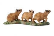 wilde dieren: waterzwijn 25 cm bruin 3 stuks