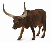 boerderijdieren: watusirund 13 cm donkerbruin