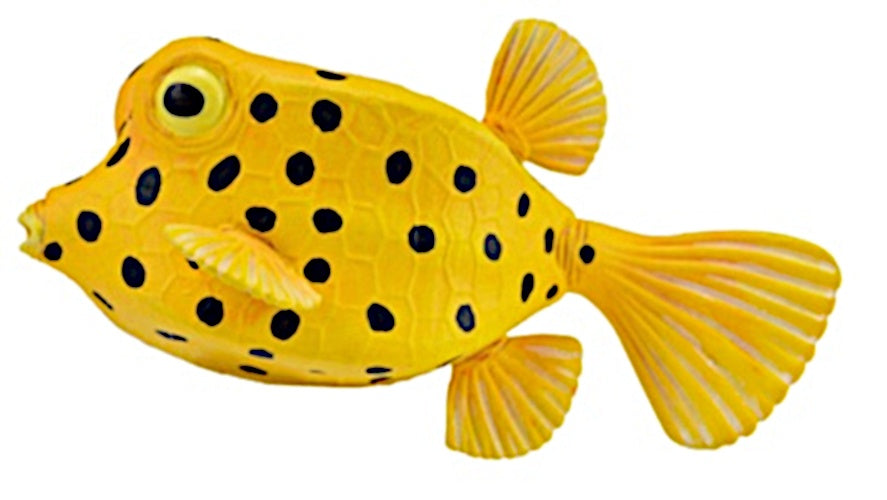 zeedieren: gele koffervis 6 x 3 cm