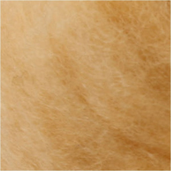gekaarde wol beige 100 gr