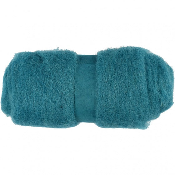 gekaarde wol aqua 100 gr