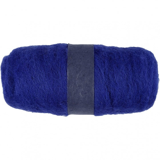 gekaarde wol navy 100 gr