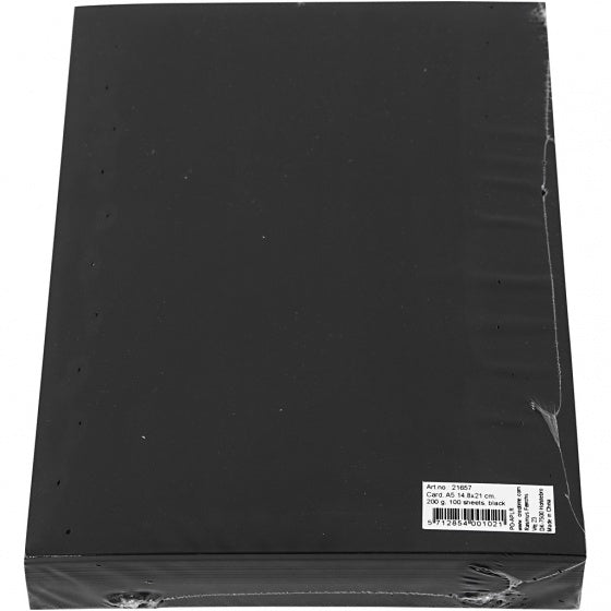 karton A5 200 gram zwart 100 vellen