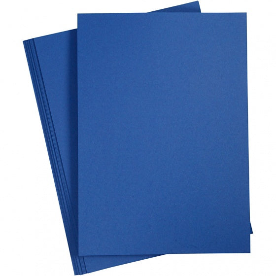 karton donkerblauw A4 180 gram 20 vellen