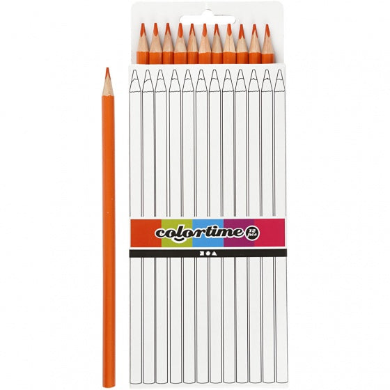 kleurpotloden 3 mm vulling 17 cm oranje 12 stuks