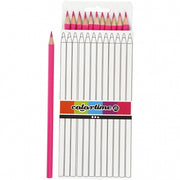 kleurpotloden 3 mm vulling 17 cm roze 12 stuks
