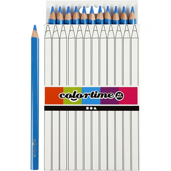 kleurpotloden Jumbo 5 mm vulling blauw 12 stuks