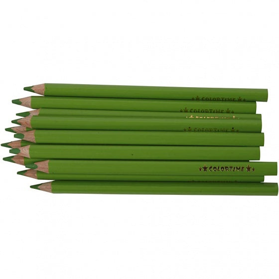 kleurpotloden Jumbo 5 mm vulling groen 12 stuks