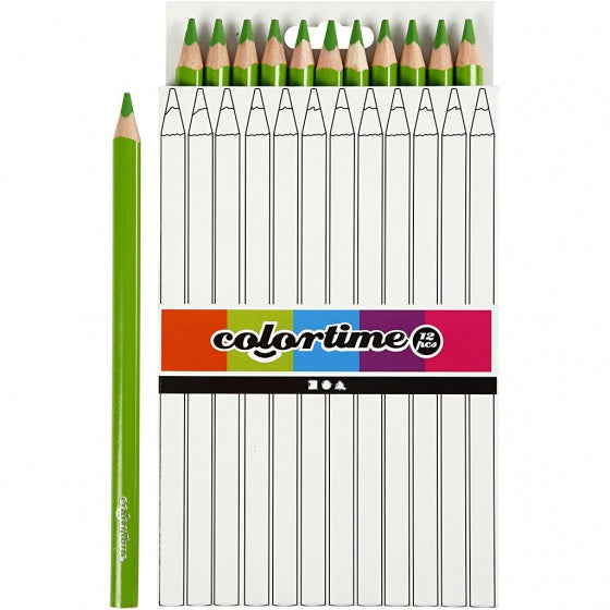 kleurpotloden Jumbo 5 mm vulling groen 12 stuks