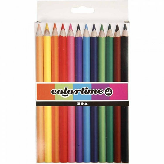 kleurpotloden Jumbo 5 mm vulling multicolor 12 stuks