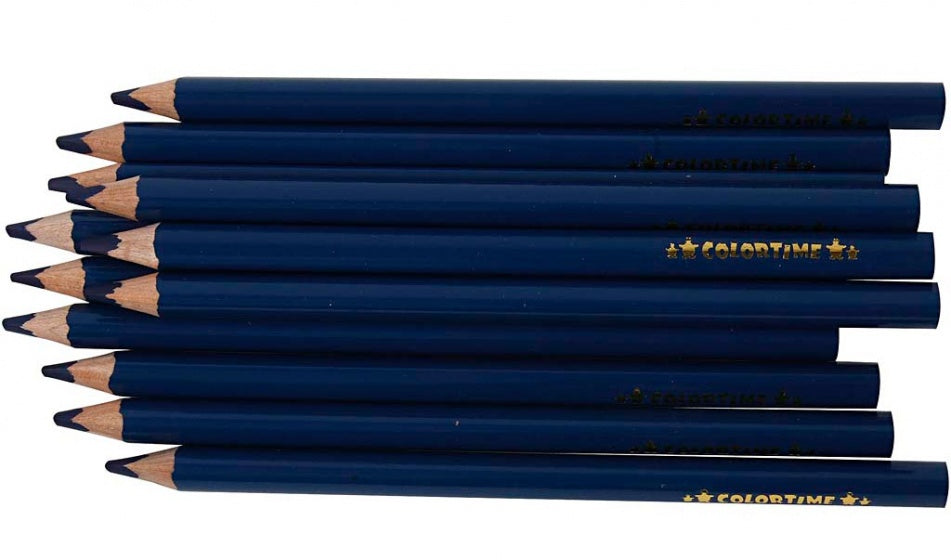 kleurpotloden Jumbo 5 mm vulling navy 12 stuks