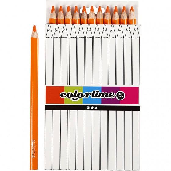 kleurpotloden Jumbo 5 mm vulling oranje 12 stuks