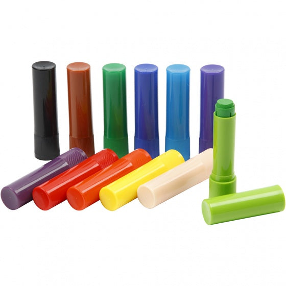 krijt multicolor 8 cm 12 stuks