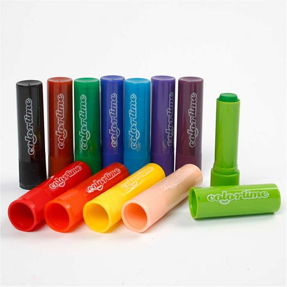 krijt multicolor 8 cm 12 stuks