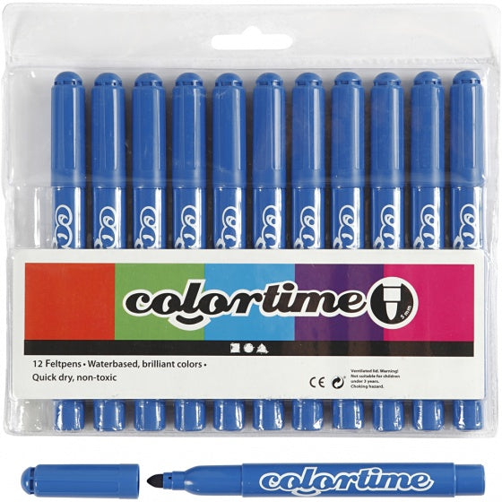 stiften lijndikte 5 mm azuurblauw 12 stuks