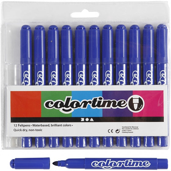 stiften lijndikte 5 mm blauw 12 stuks
