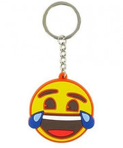 sleutelhanger Laughter Crying Face 10 cm geel