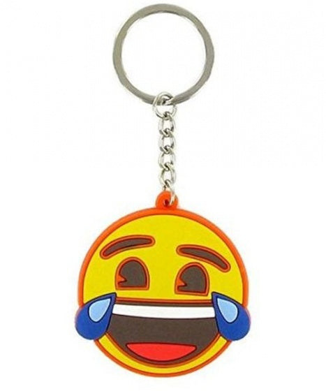 sleutelhanger Laughter Crying Face 10 cm geel