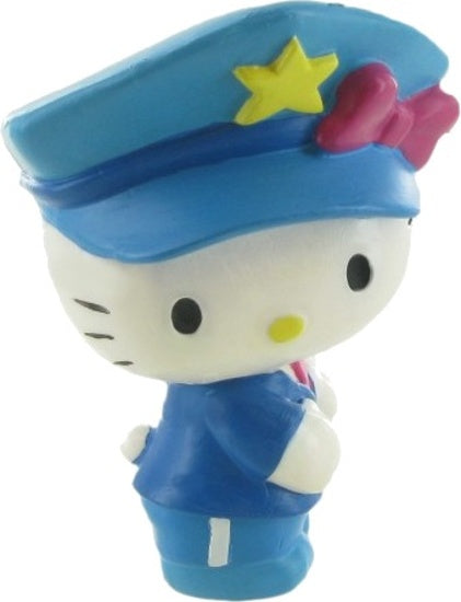 speelfiguur Hello Kitty: Police 6 cm wit