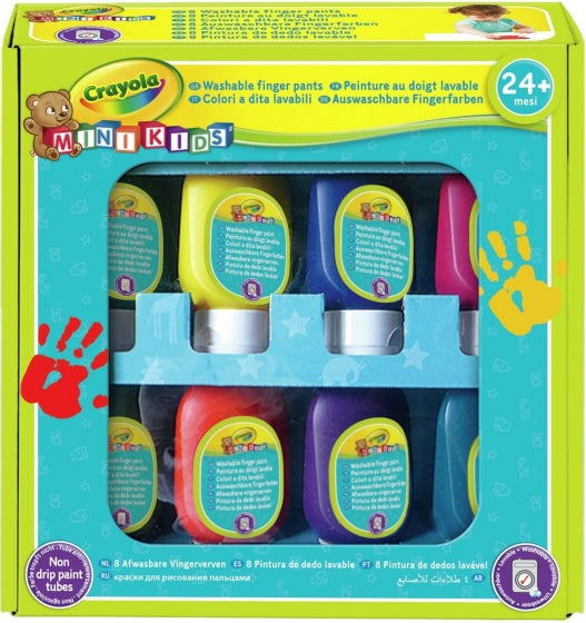 afwasbare vingerverf Mini Kids junior 90 ml 8-delig