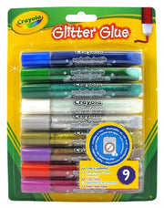 lijmtubes Glitter Glue junior 9-delig
