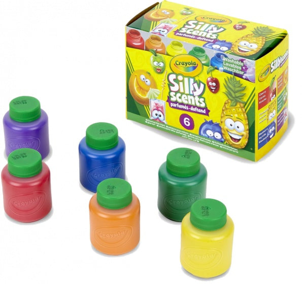 Silly Scents uitwasbare verf met geur junior 6-delig