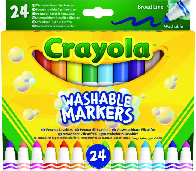 Washable Markers kegelpunt junior 24-delig